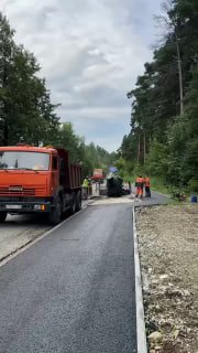 Завершение тротуара в 124 квартале Берёзовского