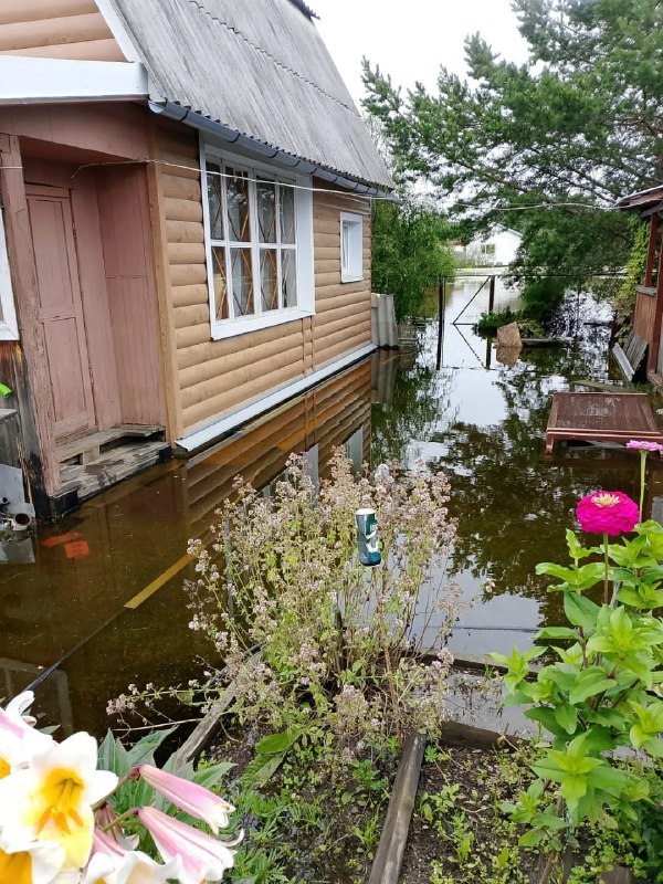 Повышение уровня воды в Берёзовском