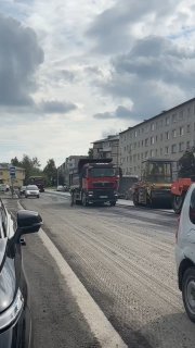 Ремонт дороги на Гагарина в Берёзовском (видео)