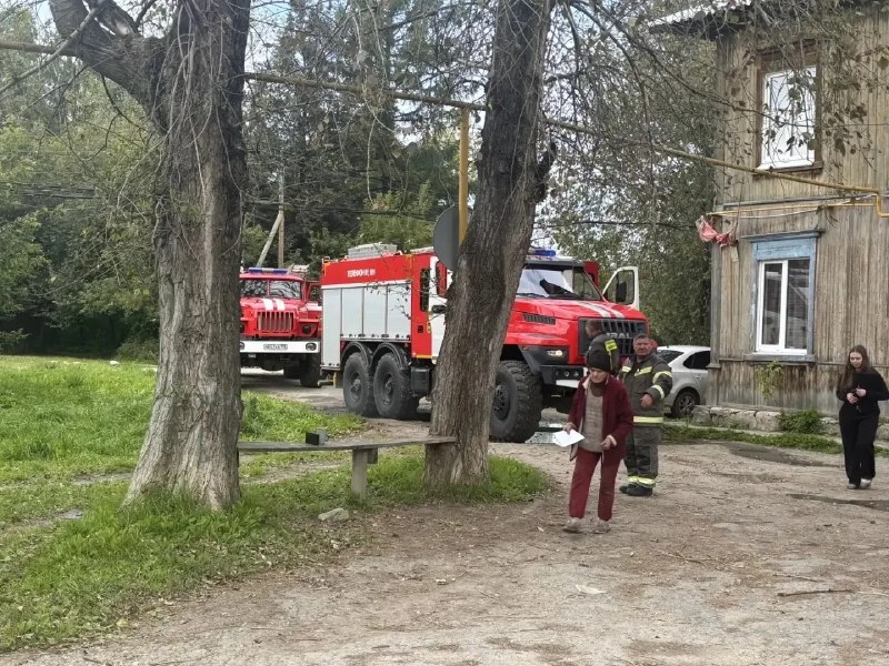 Пожар в квартире деревянного дома на Пушкина, 13 в Монетном
