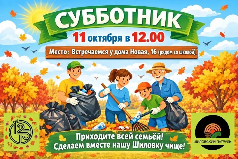 Жителей Шиловки позвали на субботник 11 октября